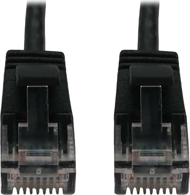 Alt view image 6 of 6 - Tripp Lite Cat6a 10G Snagless Molded Slim UTP Ethernet Cable (RJ45 M/M), PoE, Black, 6 in. (15 cm) - 6" Category 6a Network Cable for Network Device, Server, Switch, Router, Hub, Printer, Compute