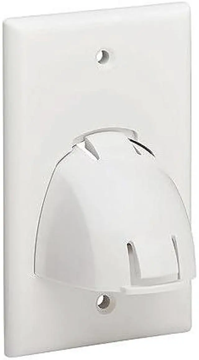 Alt view image 9 of 9 - Tripp Lite by Eaton Single-Gang Up-or Down-Angle Bulk Cable Wall Plate White TAA N042BC1WH