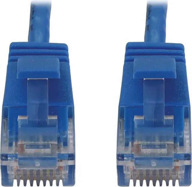 Alt view image 6 of 6 - Tripp Lite Cat6a 10G Snagless Molded Slim UTP Ethernet Cable (RJ45 M/M), PoE, Blue, 6 in. (15 cm) - 6" Category 6a Network Cable for Network Device, Server, Switch, Router, Hub, Printer, Computer