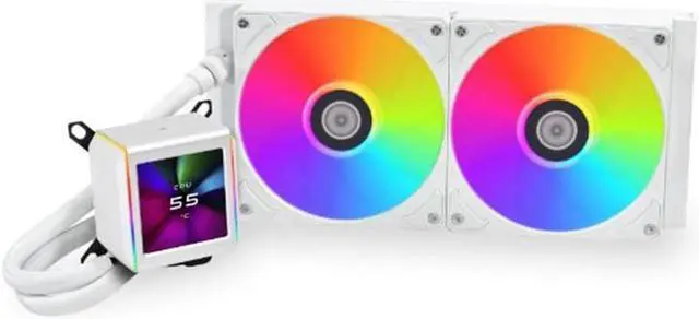Alt view image 7 of 9 - LIAN LI Galahad II LCD 280 White Liquid Cooler - GA2ALCD28W