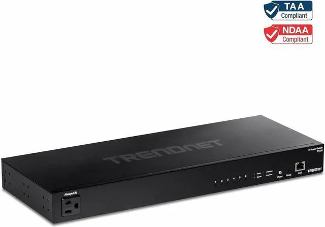 Alt view image 15 of 20 - TRENDnet TPI-06, 6-Outlet Managed Rackmount Power Distribution Unit, Black