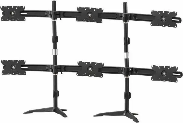 Alt view image 4 of 4 - Hex Monitor Ultra Slim Stand Based Desk Mount. Supports 6 32 inch LCD/LED monitors. 200mm x 100mm / 100mm x 100mm / 75mm x 75mm. Also ideal for 26, 27, 28, 29, 30 and 32 inch monitors.