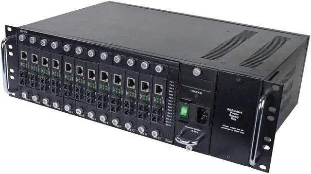 Alt view image 9 of 9 - Tripp Lite 3U 12-Slot Media Converter Chassis Select N784-H N785-H N785CH12