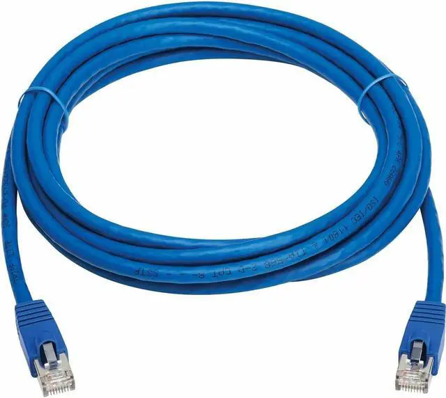 Alt view image 2 of 3 - Tripp Lite Cat8 40G Snagless SSTP Ethernet Cable RJ45 M/M PoE Blue 12 ft. 3.7 m N272F12BL