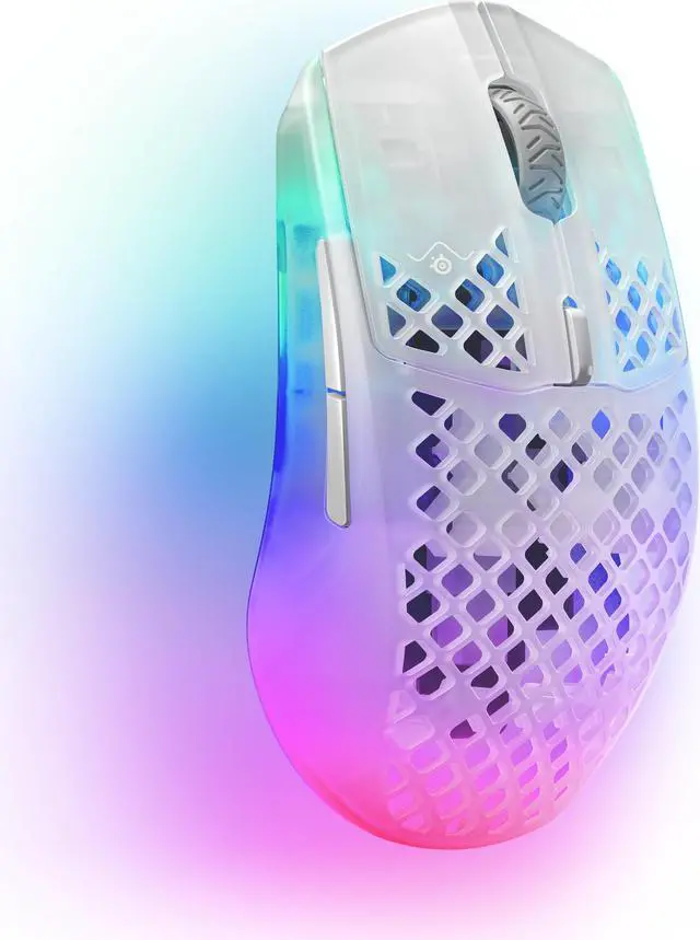 Alt view image 6 of 19 - SteelSeries - Aerox 3 Ghost Wireless Optical Gaming Mouse with Ultra-lightweight Translucent Design - White (62610)