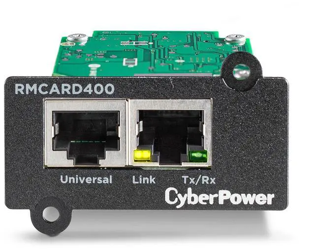Alt view image 3 of 3 - CyberPower RMCARD400 UPS Network Management Card