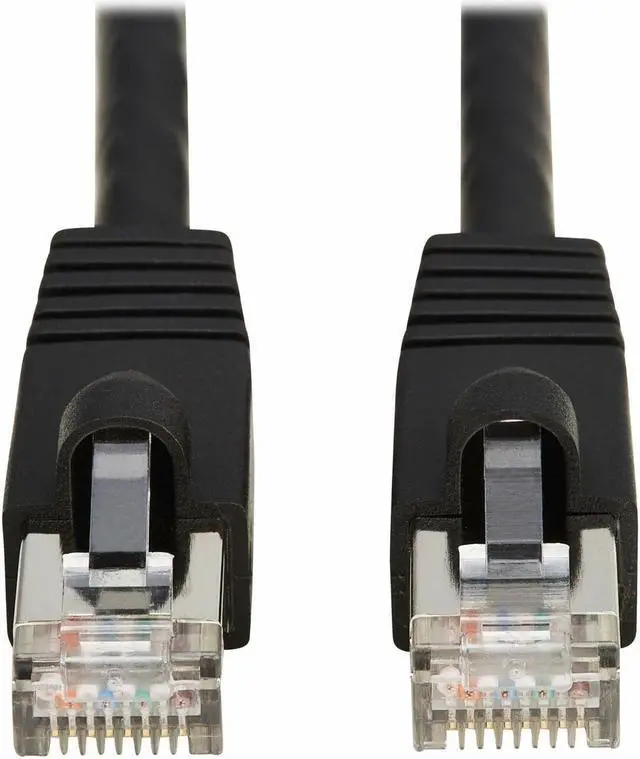 Alt view image 3 of 3 - Tripp Lite Cat8 40G Snagless SSTP Ethernet Cable RJ45 M/M PoE Black 12 ft. 3.7 m N272F12BK