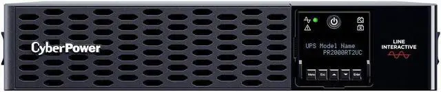 Alt view image 2 of 2 - CyberPower PR2000RT2UC Smart App Sinewave UPS Systems - 2000VA/2000W, 120 VAC, NEMA 5-20P, 2U, Rack / Tower, Sine Wave, 8 Outlets, LCD, PowerPanel® Business