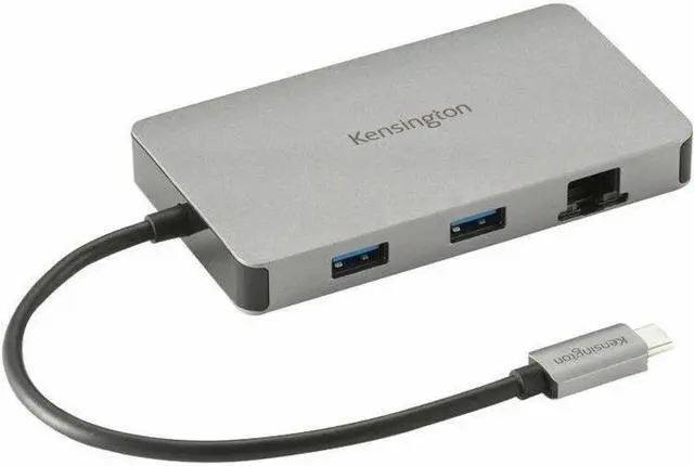 Alt view image 8 of 10 - Kensington UH1450P USB-C Mobile Dock - for Notebook/Desktop PC/Smartphone/Monitor/Keyboard/Mouse - USB Type C - 2 Displays Supported - 4K @ 60Hz - 3840 x 2160 - 4 x USB Ports - 2 x USB Type-A Ports -