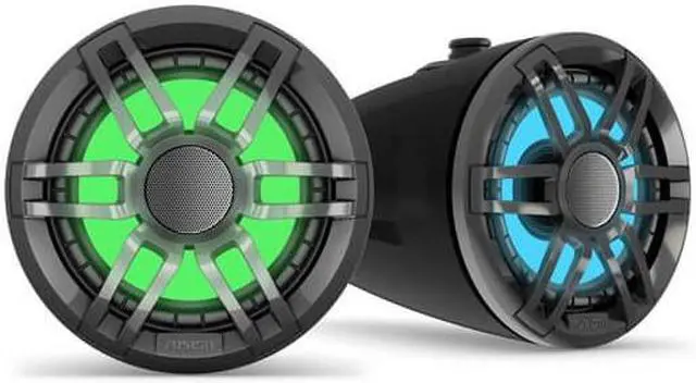 Alt view image 3 of 3 - Fusion XS-FLT652SPB XS Series 6.5" Marine Wake Tower Speakers with RGB LED Lighting - Black