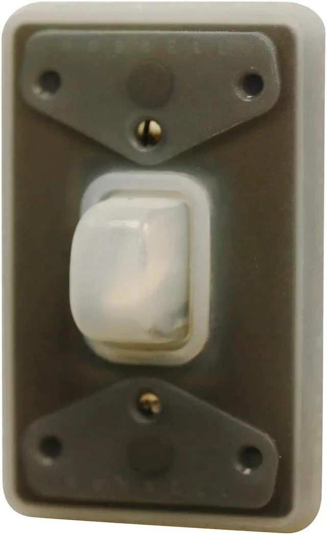 Alt view image 3 of 3 - Weatherproof Wall Plate, Gray, Number of Gangs 1, Weather Resistant Yes