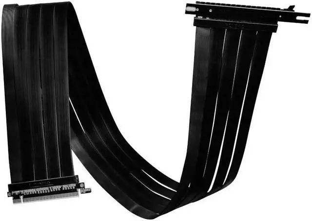 Alt view image 5 of 5 - LIAN LI Premium PCI-E 16X 4.0 Black Extender Riser Cable 900 mm , Black Color ---PW-PCIV-4-90X