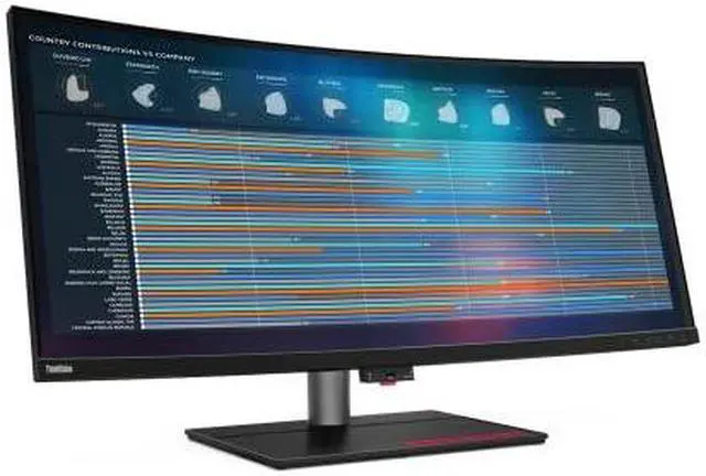 Alt view image 8 of 8 - Lenovo ThinkVision P40w-20 39.7" 5K Ultrawide Curved Monitor