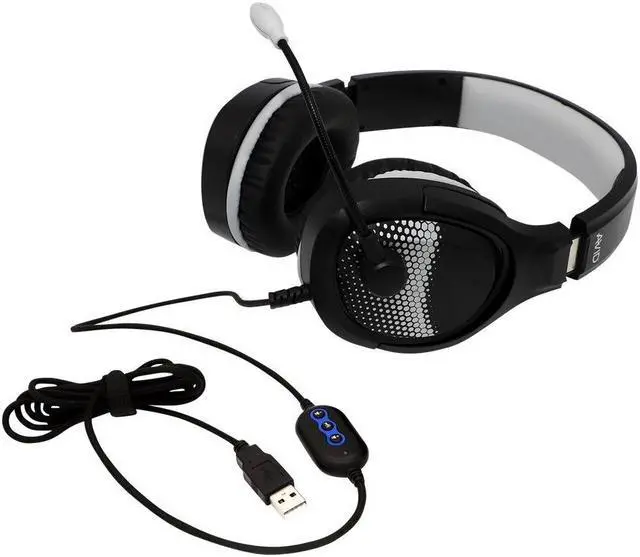 Alt view image 3 of 12 - AVID AE-79 Over-Ear passive Noise Reduction USB Headset - 2AE79KUSB (Black)