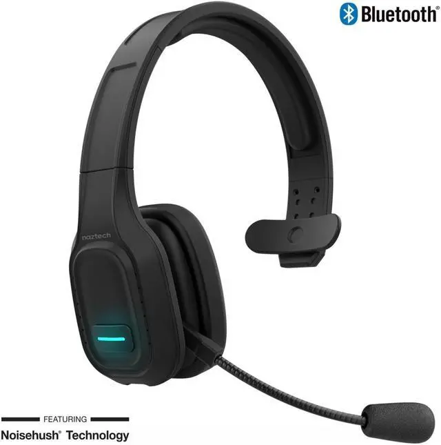 Alt view image 2 of 9 - wireless bluetooth headset with mic, naztech nxt-700 pro home/office headset with noise cancelling mic, all day comfort, 32hr talk time for laptops, online class, call center, zoom/meet & more [15504]