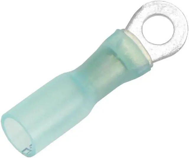 Alt view image 2 of 2 - Pacer 16-14 AWG Heat Shrink Ring Terminal - #8 Stud Size - 25 Pack