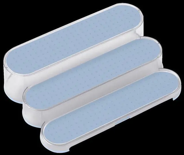 Alt view image 5 of 5 - Madesmart 95-77722-06 Clear Blue 3 Tier Shelf Organizer