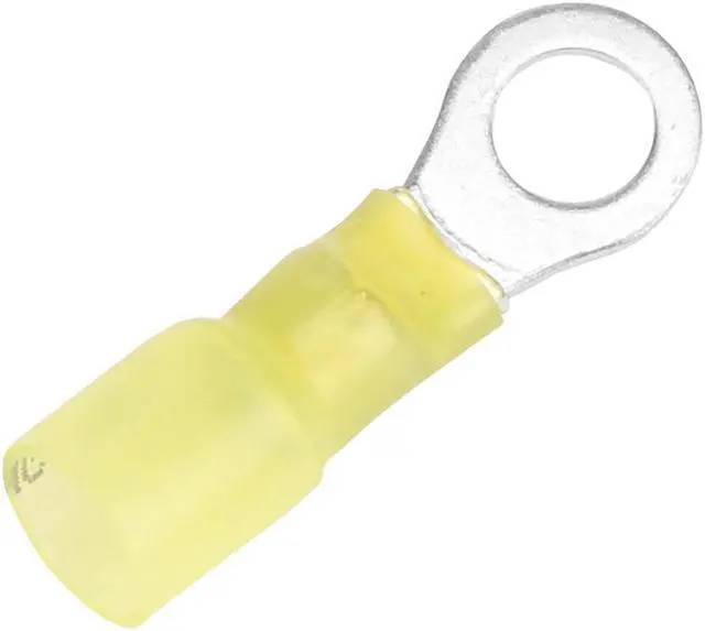 Alt view image 2 of 3 - Pacer 12-10 AWG Heat Shrink Ring Terminal - 1/4" Stud Size - 100 Pack