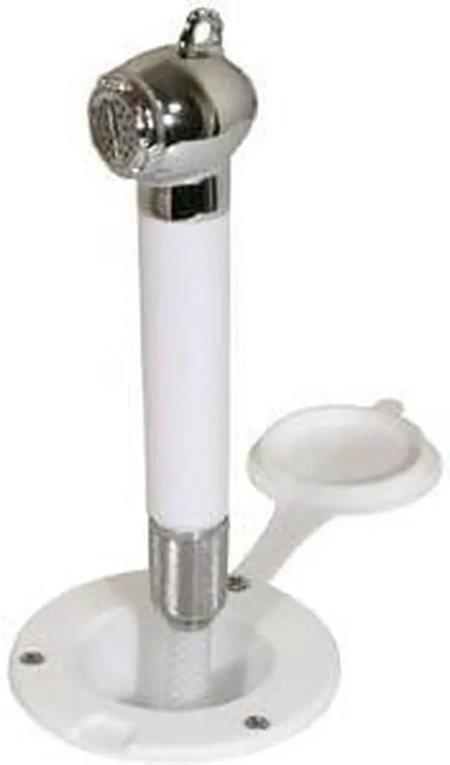 Alt view image 2 of 3 - Scandvik Recessed Transom Shower w/6' Hose - White