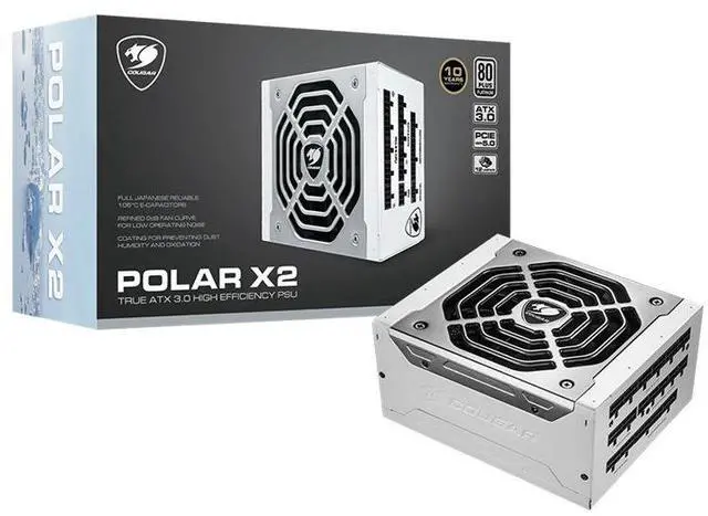 Alt view image 8 of 8 - COUGAR POLAR X2 1200W, ATX3.0 Power Supply, PCIE Gen 5.0, 12VHPWR, 80 Plus Platinum Certificate, Cybenetics Platinum, Fully Modular, worldwide 10-year-warranty