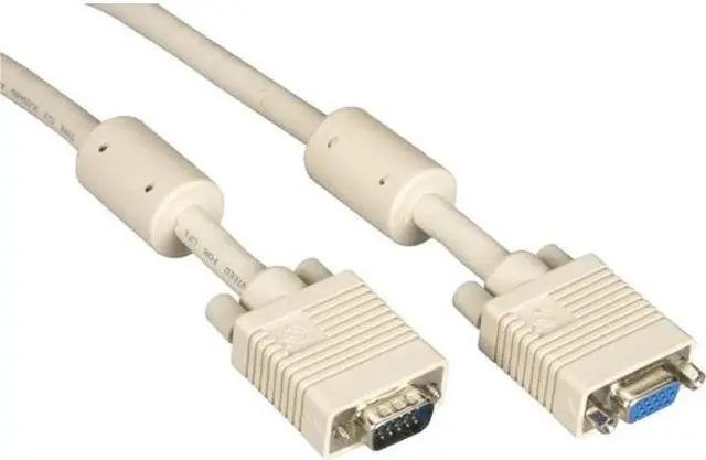 Alt view image 4 of 4 - Vga Video Cable With Ferrite Core - Male/Female, Beige, 20-Ft. (6.0-M)