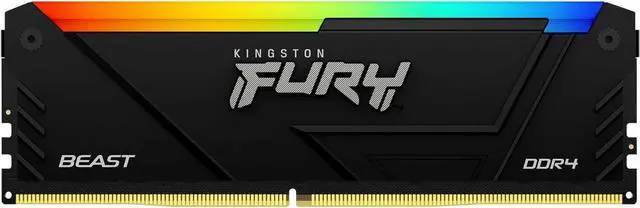 Alt view image 7 of 11 - Kingston Fury Beast RGB 8GB 3600 3600MT/s DDR4 CL17 DIMM Computer Memory KF436C17BB2A/8
