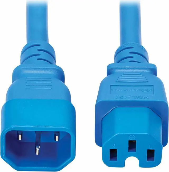 Alt view image 2 of 2 - Tripp Lite series Power Cord C14 to C15 - Heavy-Duty, 10 ft, Blue P018-010-ABL