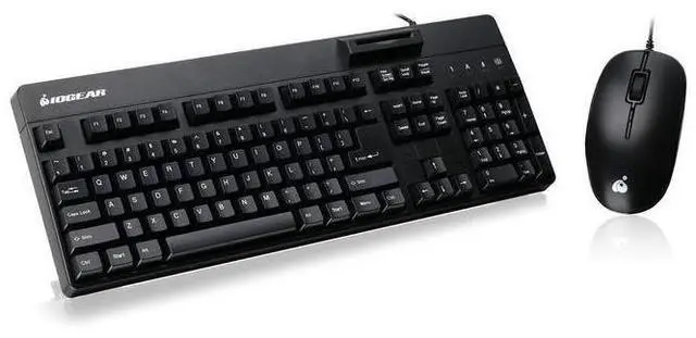 Alt view image 5 of 8 - IOGEAR TAA-Comp Keyboard Built In CAC Reader Mouse GKBSR202TAAKIT