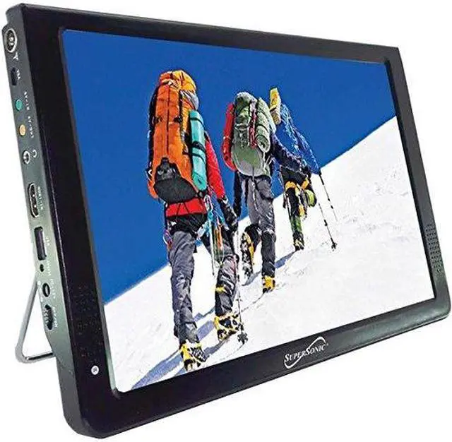 Alt view image 12 of 15 - Supersonic SC-2812 12" Portable Ultra Lightweight Widescreen LED TV, HDMI, SD, MMC, USB, VGA Remote Control