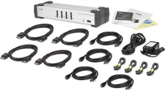 Alt view image 8 of 8 - ATEN CS1914 4-Port USB 3.0 DisplayPort KVMP Switch