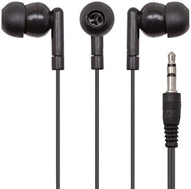 Alt view image 2 of 2 - Califone E1 Multimedia Ear Bud With 3.5mm Plug - Stereo - Black - Mini-phone (3.5mm) - Wired - Earbud - Binaural - In-ear - 3.90 ft Cable