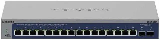 Alt view image 9 of 9 - NETGEAR 16-Port 10G/Multi-Gigabit Ethernet Smart Switch with 2 10G SFP+ Ports | XS516TM