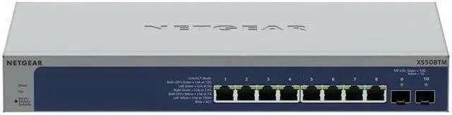 Alt view image 8 of 8 - NETGEAR 8-Port 10G/Multi-Gigabit Ethernet Smart Switch with 2 10G SFP+ Ports | XS508TM