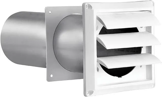 Alt view image 2 of 2 - 4IN WHITE LOUVER VENT HOOD
