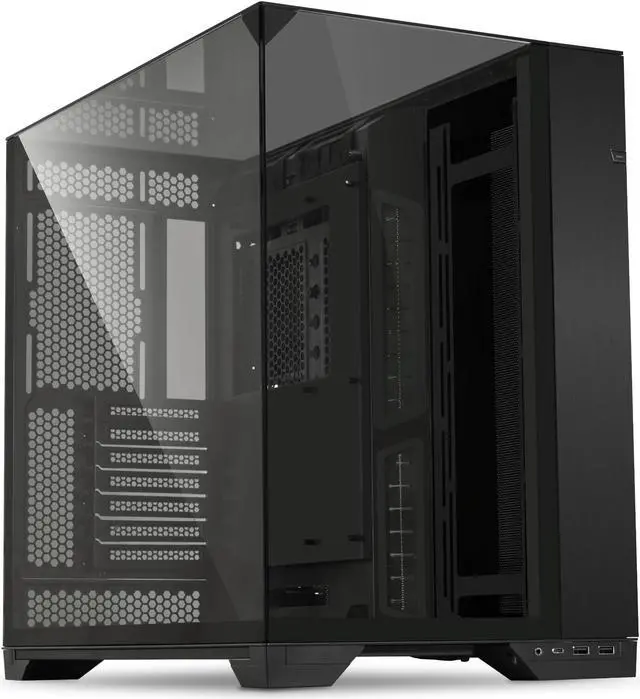 Alt view image 2 of 2 - Lian Li O11 Vision - Tower - extended ATX - windowed side panel (tempered glass) - no power supply - black - USB/Audio-  O11VX.US