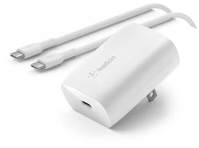 Alt view image 6 of 7 - Belkin BoostCharge PD 30W PPS USB-C 3.0 Wall Charger with USB-C to USB-C Cable