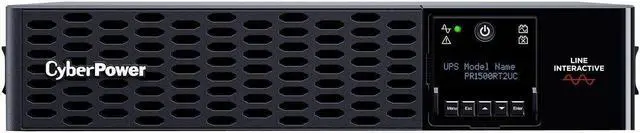 Alt view image 2 of 8 - CyberPower PR1500RT2UC Smart App Sinewave PR1500RT2UC - UPS (rack-mountable / external) - AC 100-125 V - 1500 Watt - 1500 VA - 9 Ah-Ethernet, RS-232, USB-output connectors: 8 - active PFC-2U-10ft cord
