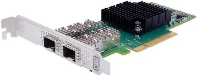 Alt view image 2 of 3 - ATTO FastFrame N322-10S 10Gigabit Ethernet Card - PCI Express 3.0 - SFP+ - Plug-in Card