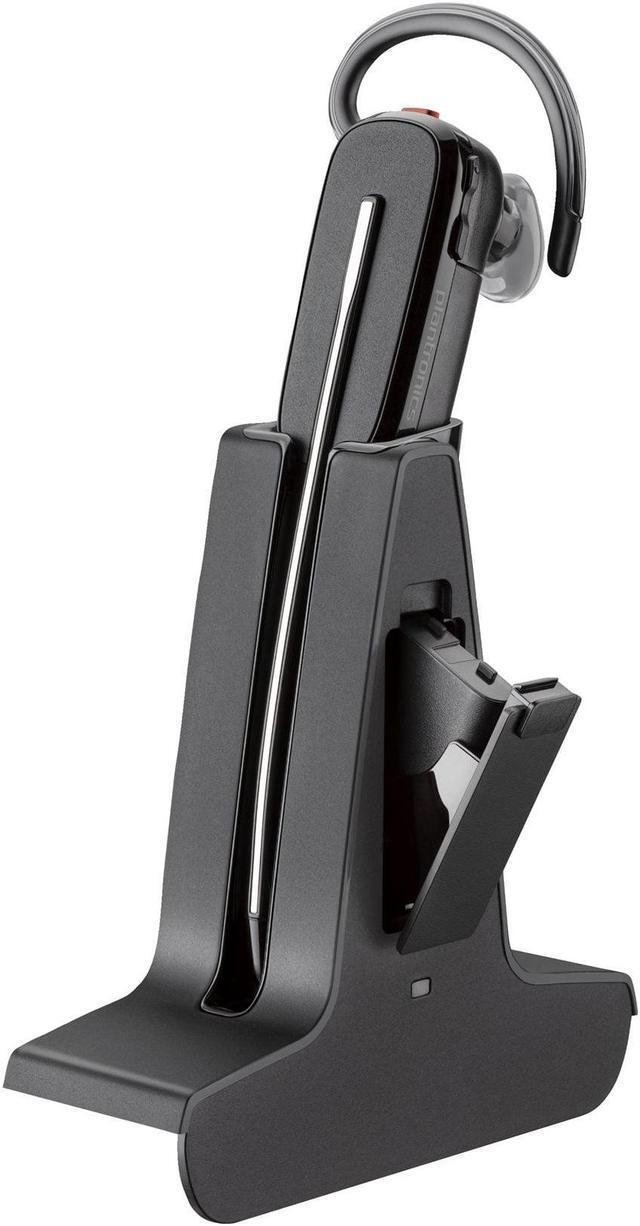 Alt view image 2 of 4 - Poly SAVI 8200 UC 8245 Headset - Mono, Stereo - USB Type A - Wireless - DECT - 449.5 ft - 32 Ohm - 20 Hz - 20 kHz - Over-the-ear - Monaural - In-ear - Noise Cancelling Microphone - Black