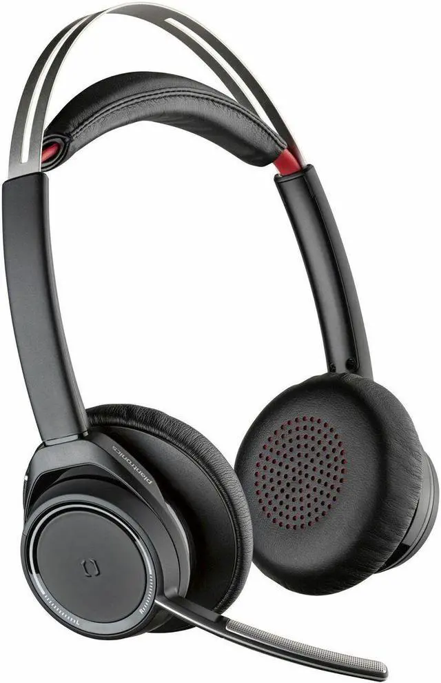 Alt view image 6 of 6 - Hp Poly Headsets Voyager Focus B825 UC Headset Google Assistant, Siri Stereo USB Type A Wired/Wireless Bluetooth Model 7F0J1AA