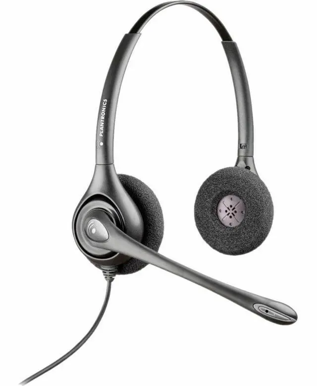Alt view image 2 of 3 - HP Poly SupraPlus H261N Stereo Binaural Wired On-ear Headset +Pouch TAA (7S444AA) Black