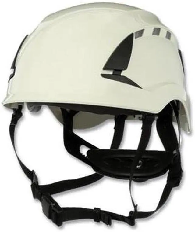 Alt view image 2 of 2 - SecureFit X5000 Series Safety Helmet Vented 6-Point Pressure Diffusion Ratchet Suspension White 7100175578