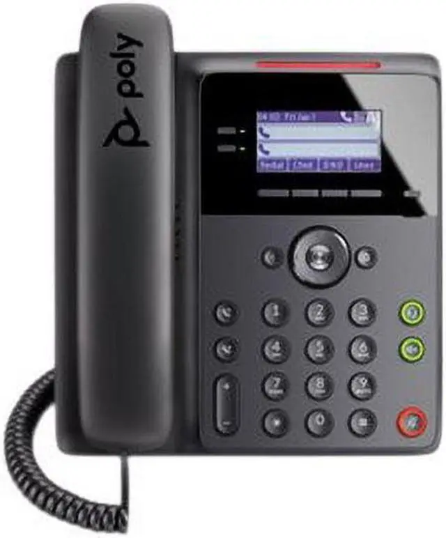 Alt view image 6 of 7 - HP Poly Edge B20 IP Phone Corded Corded Desktop Wall Mountable Black VoIP 2x Network RJ-45 PoE Ports Model 82M83AA