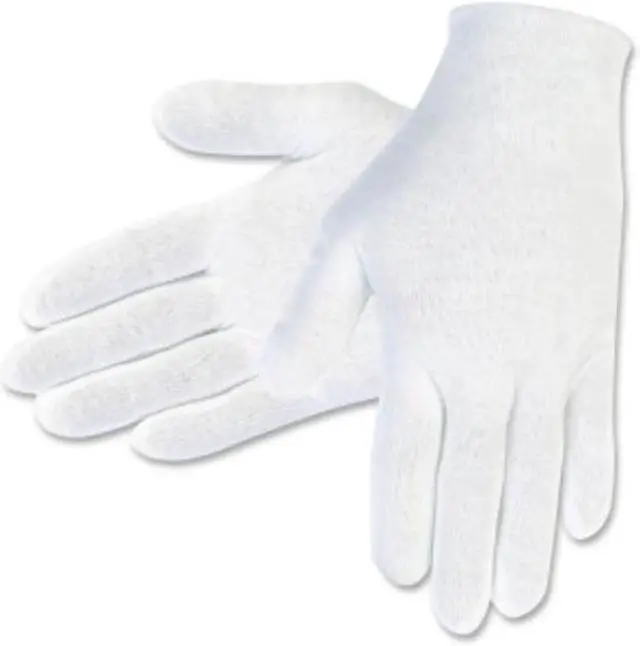Alt view image 2 of 3 - MCR Safety Cotton Inspector Gloves Men's Reversible 8600C
