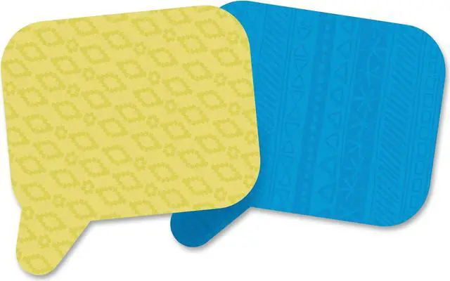 Alt view image 2 of 2 - Post-it Super Sticky Die Cut Notes 2/PK Blue/Yellow 7350BLB