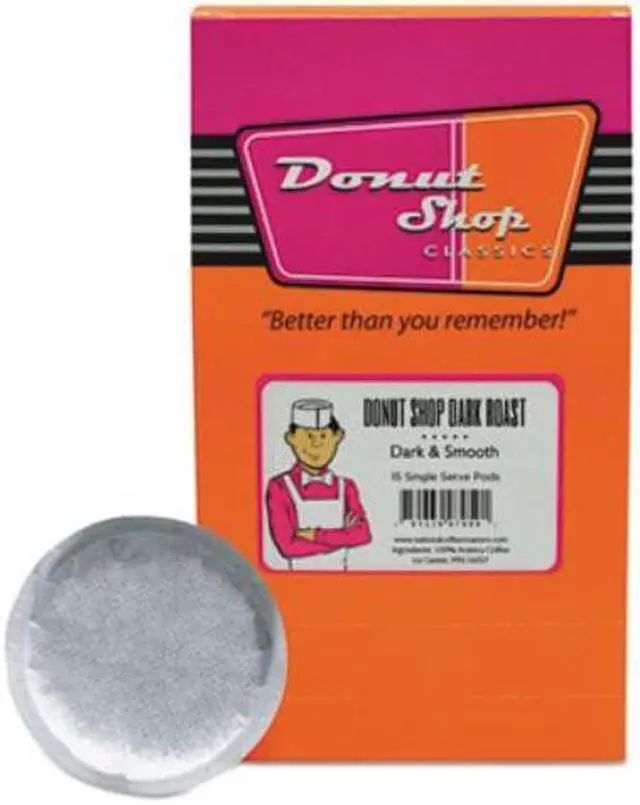 Alt view image 4 of 4 - NATIONAL COFFEE ROASTERS Donut Shop Coffee Pods Dark Roast 15/Box 8599961590
