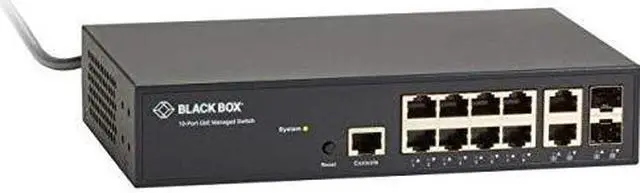 Alt view image 7 of 7 - Black Box Gigabit Managed Ethernet Switch - 10-Ports