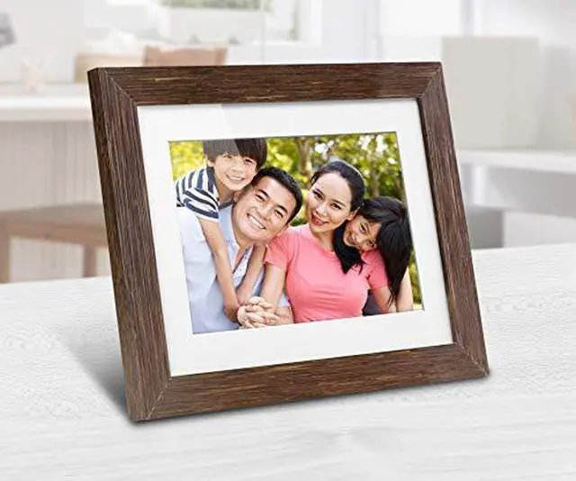 Alt view image 6 of 6 - Aluratek 8" Digital Picture Frame Brown (ADPFD08F)