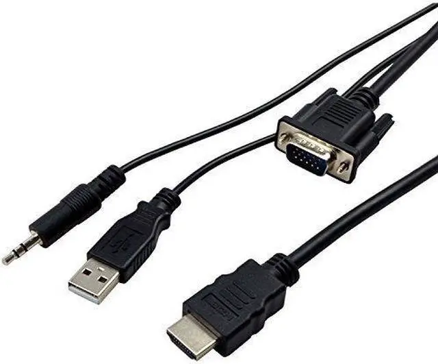 Alt view image 13 of 13 - Visiontek 900824 VGA to HDMI 1.5M Active Cable (M/M) - HDMI/VGA for Video Device - 4.92 ft - HD-15 Male VGA - HDMI Male Digital Audio/Video