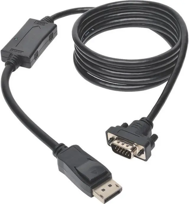 Alt view image 13 of 13 - Tripp Lite P581-006-VGA-V2 6 ft. DisplayPort 1.2 to VGA Active Adapter Cable, DP with Latches to HD15 (M/M), 1920x1200/1080p